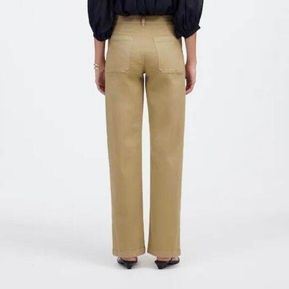 NWT Madewell The Emmett Wide-Leg Pant: Patch Pocket Edition Heritage Khaki 25 - Picture 2 of 11